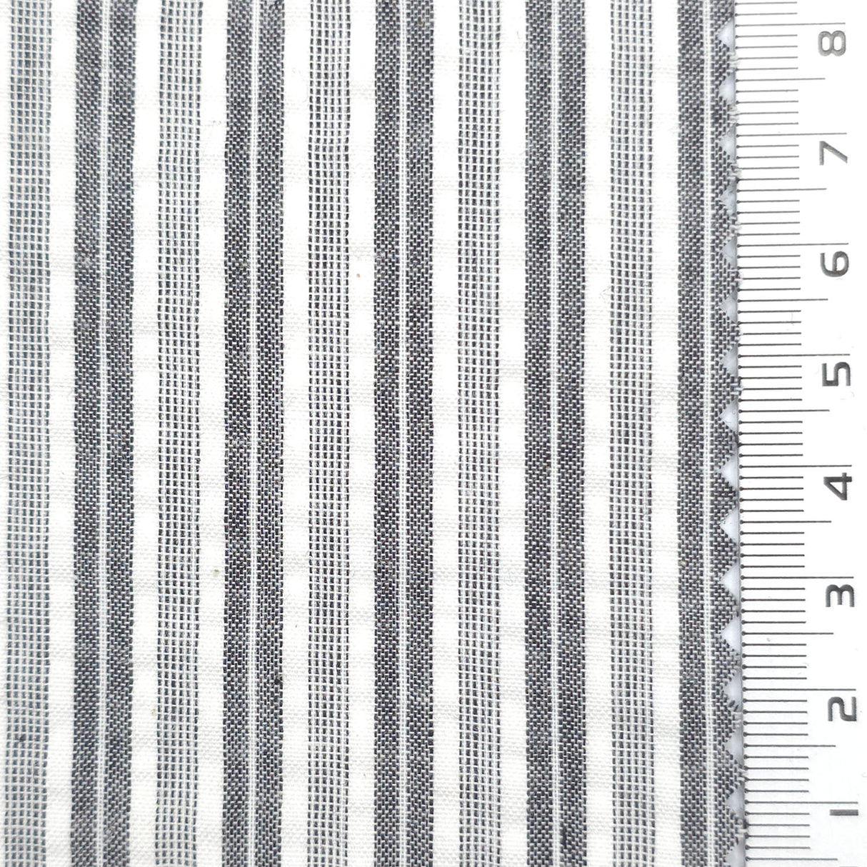 Black - Dobby Stripe Woven Cotton Poly Shirting Fabric - FAB1859