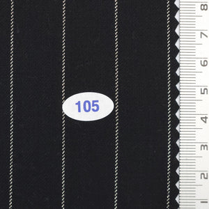 20 mm Pin Stripe Spandex Polyester Metallic Rayon Woven Fabric - FAB1751 - Black