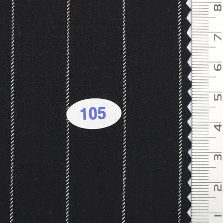 20 mm Pin Stripe Spandex Polyester Metallic Rayon Woven Fabric - FAB1751 - 1.Charcoal-2.Navy-3.Dark Navy-4.White-5.Black 