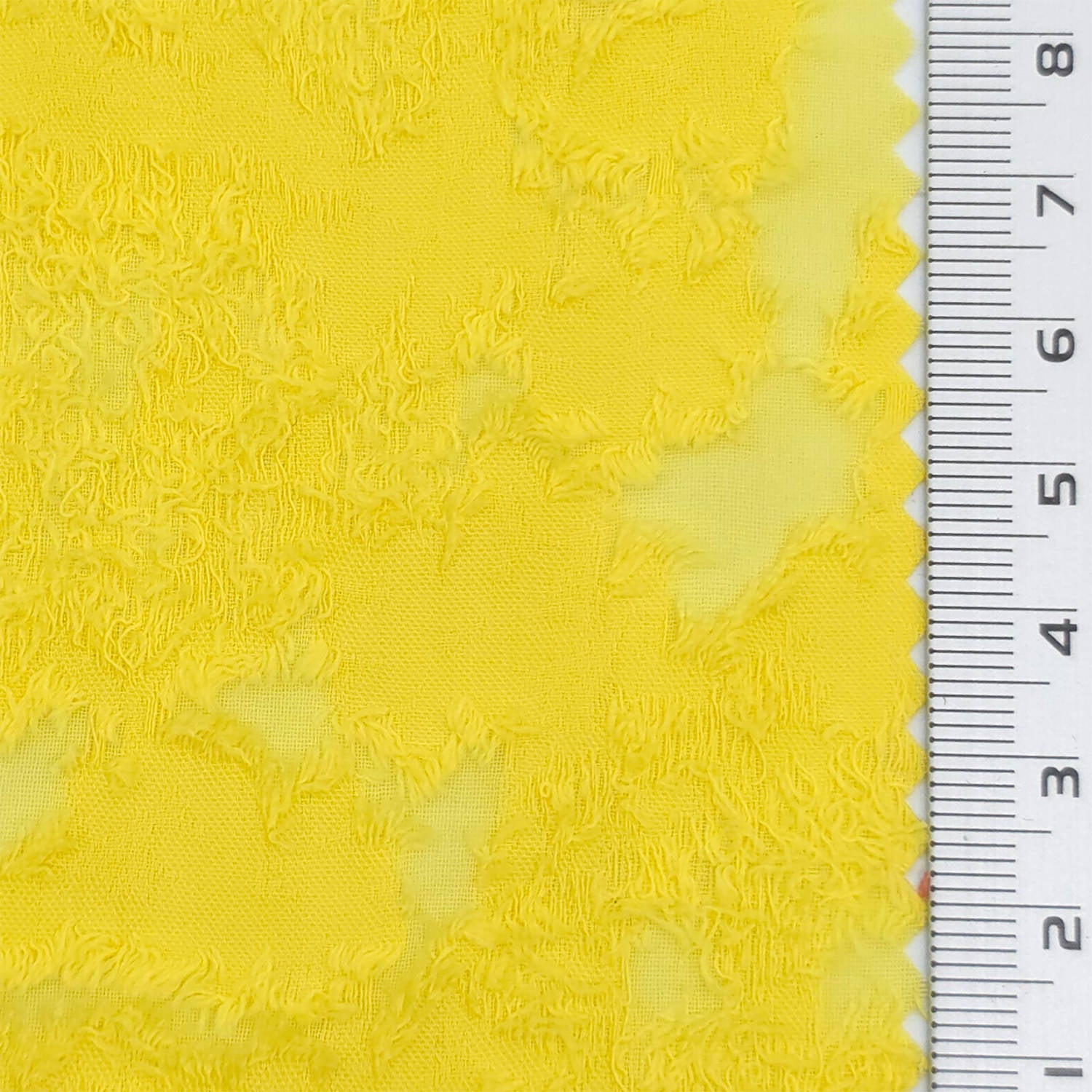 Bright Yellow - Jacquard Floral Poly Woven Fabric - FAB1878