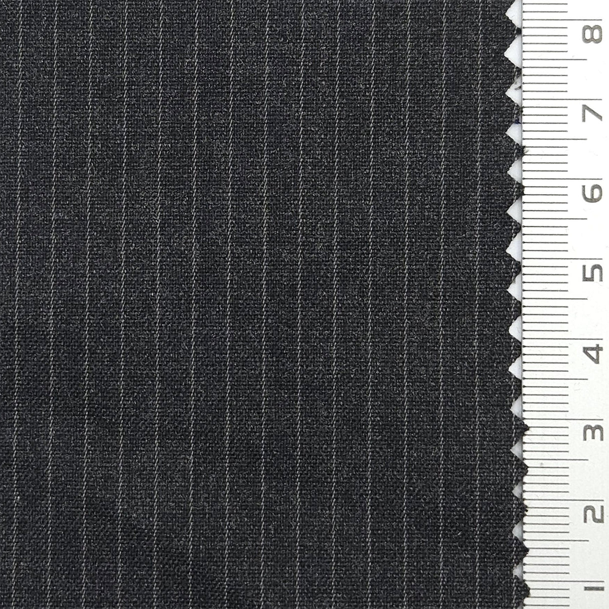 Pin Stripe Plain Polyester Spandex Rayon Woven Fabric - FAB1783 - Dark Charcoal