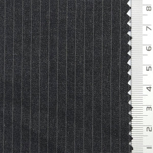 Pin Stripe Plain Polyester Spandex Rayon Woven Fabric - FAB1783 - Dark Charcoal