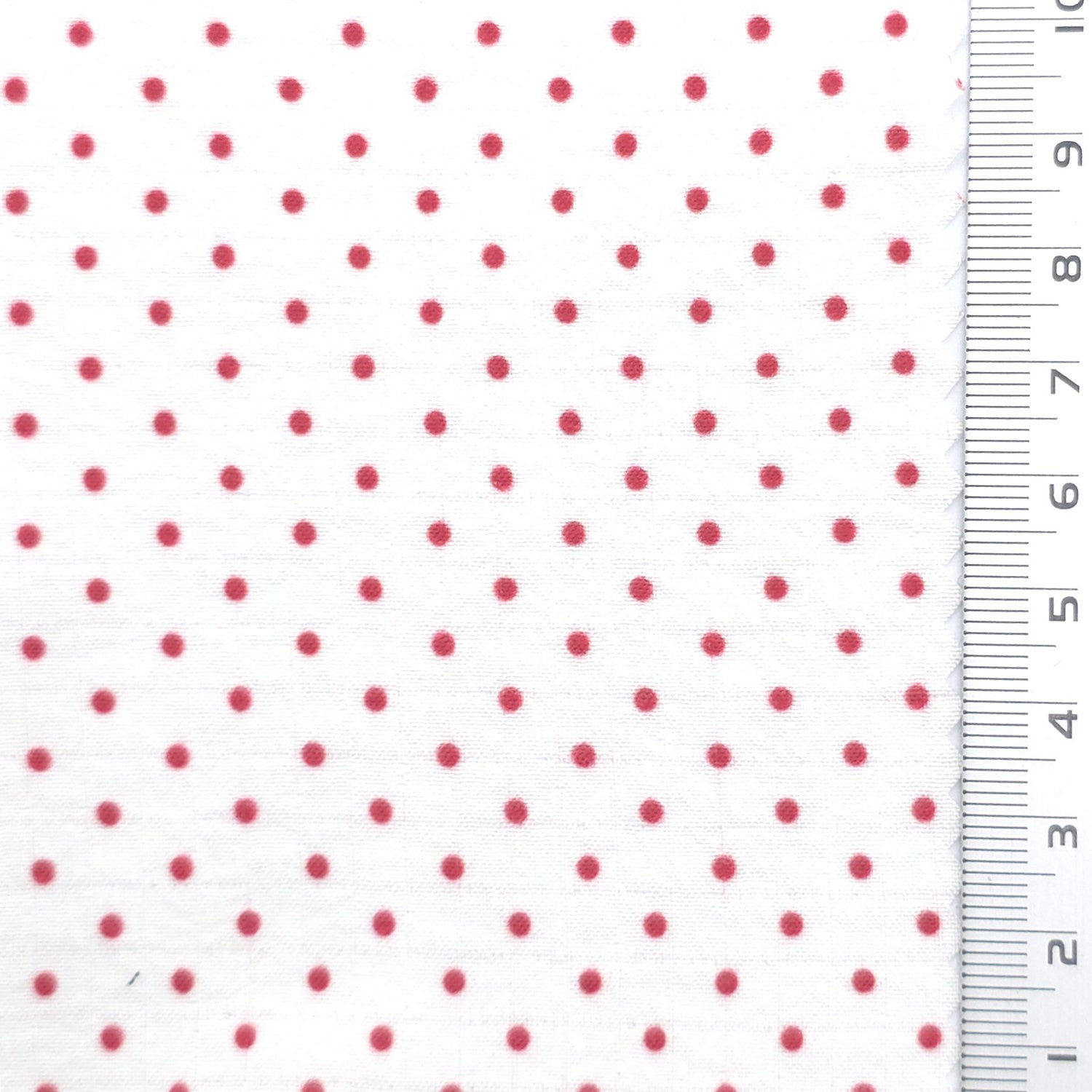 Polka Dot Polyester Woven Fabric - FAB1971 - White