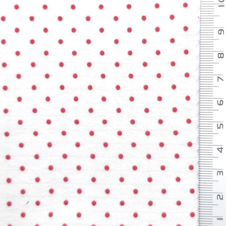 Polka Dot Polyester Woven Fabric - FAB1971 - White