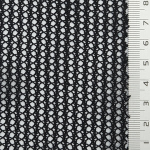 Stripe Mesh Polyester Knit Fabric - FAB1801 - Black