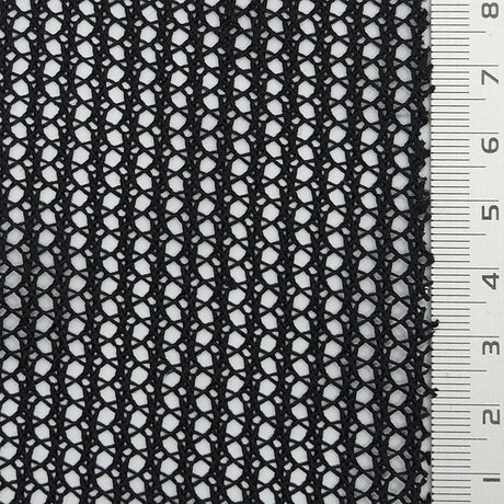 Stripe Mesh Polyester Knit Fabric - FAB1801 - 1.White-2.Ivory-3.Mint Green-4.Navy-5.Black 