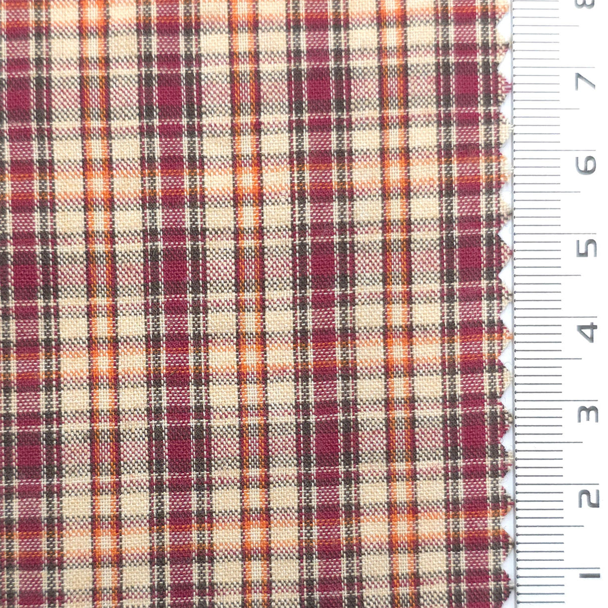 Beige - Plaid Cotton Woven Fabric - FAB1862