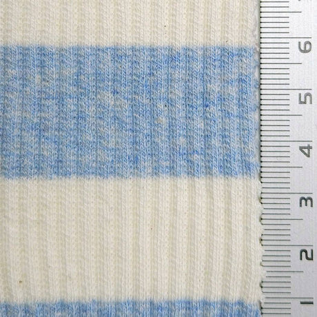 1 Inch Stripe Rib Cotton Spandex Knit Fabric - FAB1608 - 1.White/Black-2.White/Navy-3.White/Red-4.White/Blue-5.White/Blue-6.White/Pink-7.White/Grey-8.White/Green-9.White/Beige-10.White/Royal 