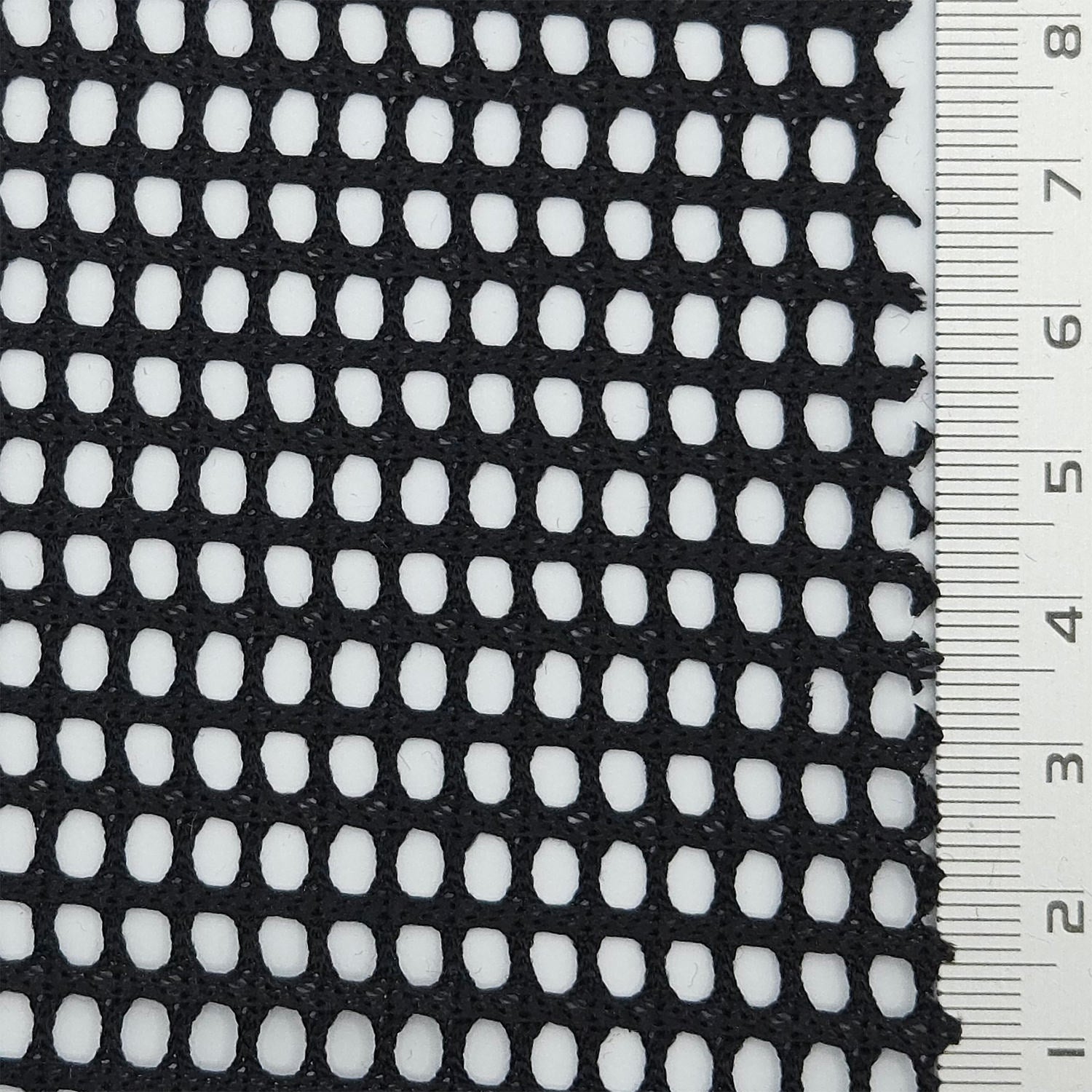 Solid Mesh Polyester Knit Fabric - FAB 1802 - 5.Black