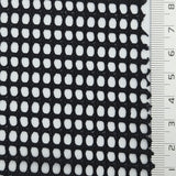 Solid Mesh Polyester Knit Fabric - FAB1802 - 1.Ivory-2.Light gray-3.Navy blue-4.White-5.Black 