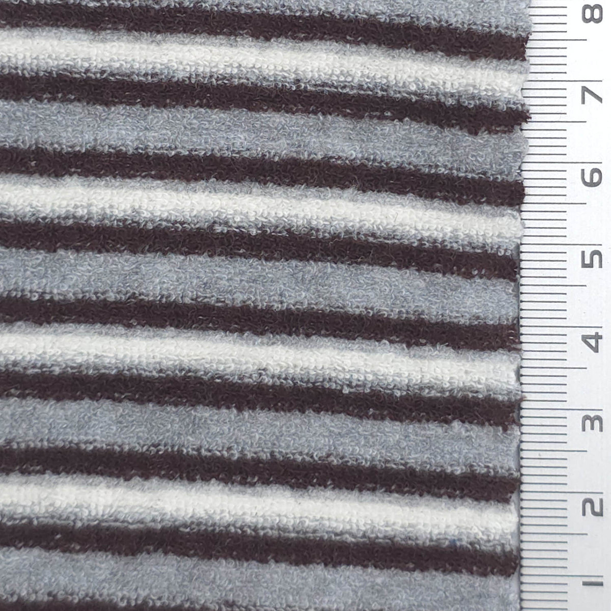 Stripe Cotton Polyester Knit Fabric - FAB1958 - Brown