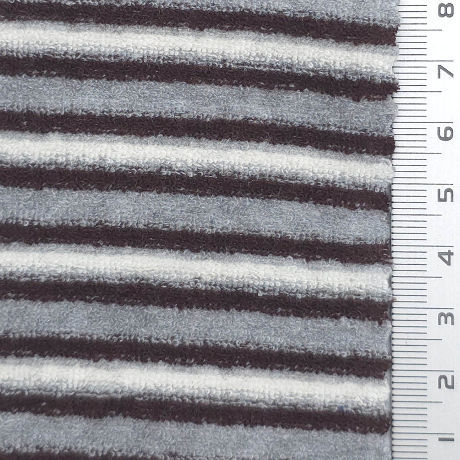 Stripe Cotton Polyester Knit Fabric - FAB1958 - Brown