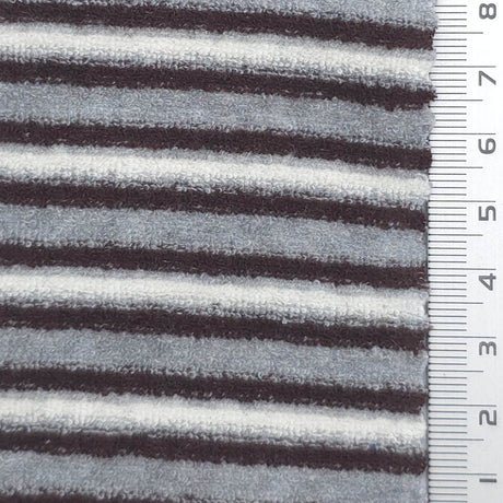 Stripe Cotton Polyester Knit Fabric - FAB1958 - Brown