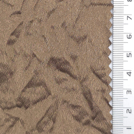 Crinkled Polyester Woven Fabric - FAB1970 - Taupe