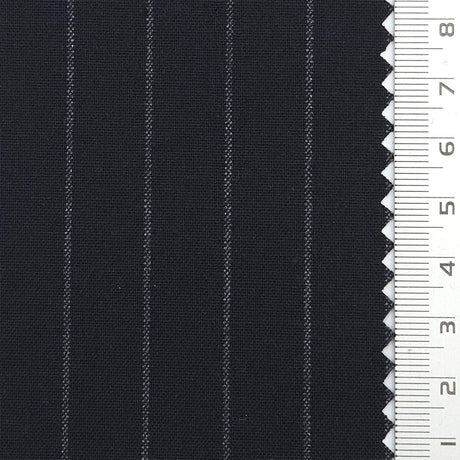 Chalk Stripe Plain Polyester Spandex Rayon Woven Fabric - FAB1781 - 1.Tan-2.Light Gray-3.Dark Gray-4.Charcoal-5.Navy Blue-6.Dark Navy-7.Black 