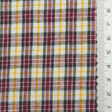 Multi Color Check YarnDyed Polyester Cotton Woven Fabric - FAB1788 - 1.Red-2.Green-3.Red-4.Purple-5.Grey-6.Purple-7.Orange 