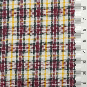 Multi Color Check YarnDyed Polyester Cotton Woven Fabric - FAB1788 - Purple