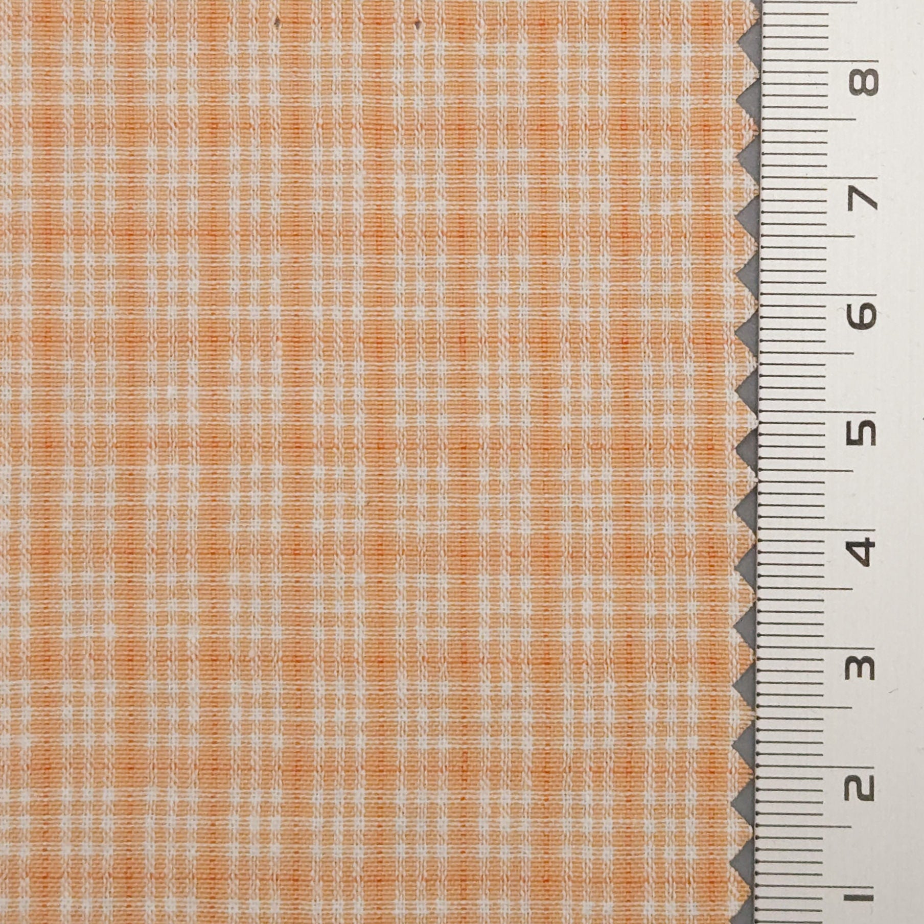 Check Cotton Woven Fabric | FAB1549 | 1.Soft Peach, 2.Spring Wood, 3.Onahau, 4.Green, 5.Yellow, 6.Orange, 7.Snuff, 8.Periwinkle, 9.Pale Cornflower Blue, 10.Black by Fabricis.com #