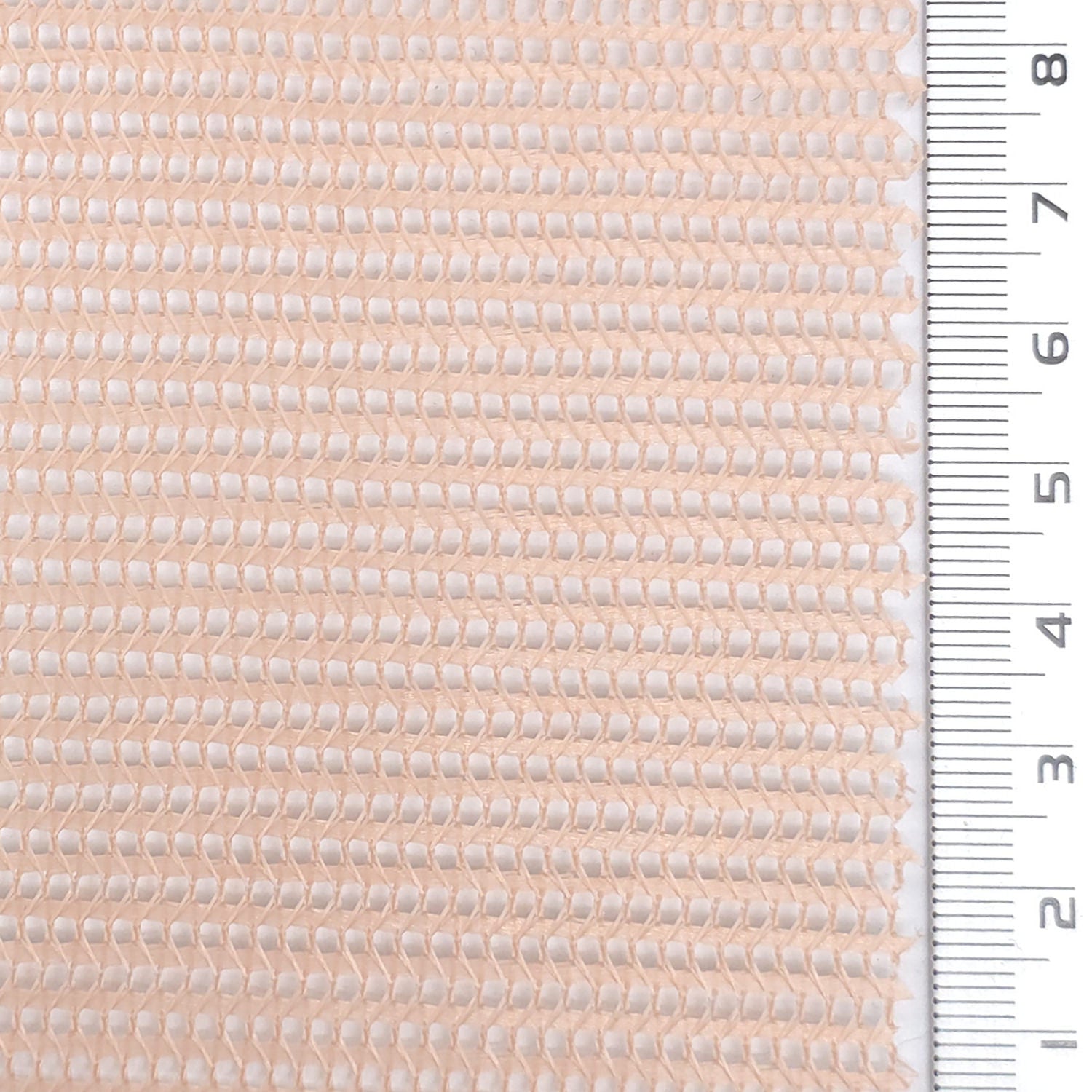Resin Finished Rigid Nylon Mesh Knit Fabric - FAB1943 - Peach