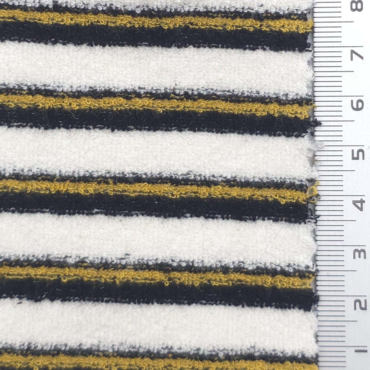 Stripe Cotton Polyester Knit Fabric - FAB1957 - White