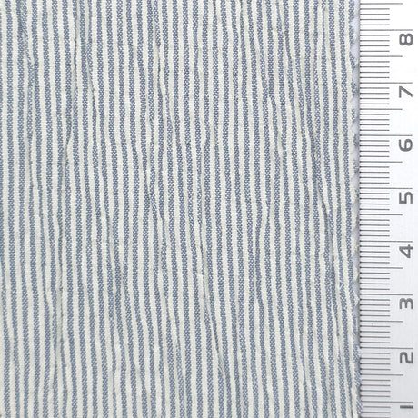 Pinstripe Polyester Rayon Woven Fabric - FAB1962 - Blue