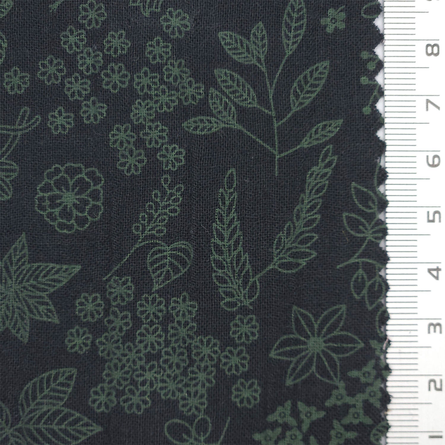 Intricate Botanical Toile Print Gauze Cotton Woven Fabric - FAB1750 - 1.Ivory-2.Cream-3.Beige-4.Powder blue-5.Rose-6.Black 