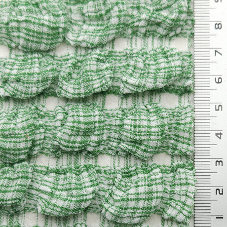 Check Fukuro Quilting Polyester Spandex Woven Fabric - FAB1617 - 1.Black-2.Mustard-3.Wine-4.Red-5.Blue-6.Green-7.Ivory-8.Green Navy 