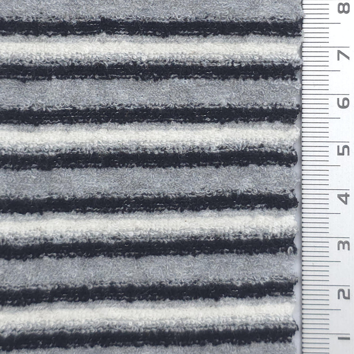 Stripe Cotton Polyester Knit Fabric - FAB1958 - Dark Gray