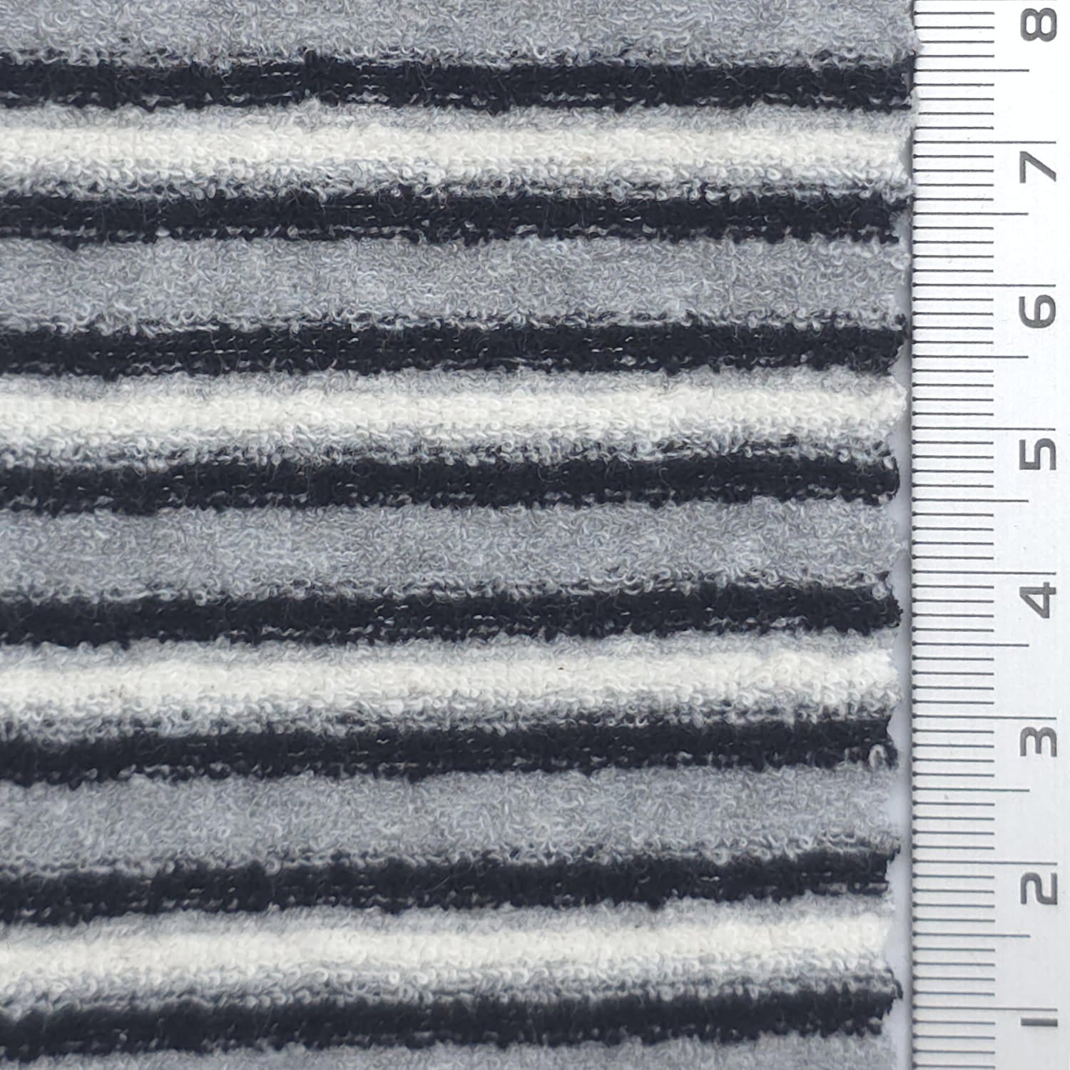 Stripe Cotton Polyester Knit Fabric - FAB1958 - Dark Gray