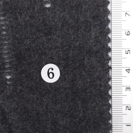 Charcoal Grey - Brushed Rib Poly Rayon Knit Fabric - FAB1856