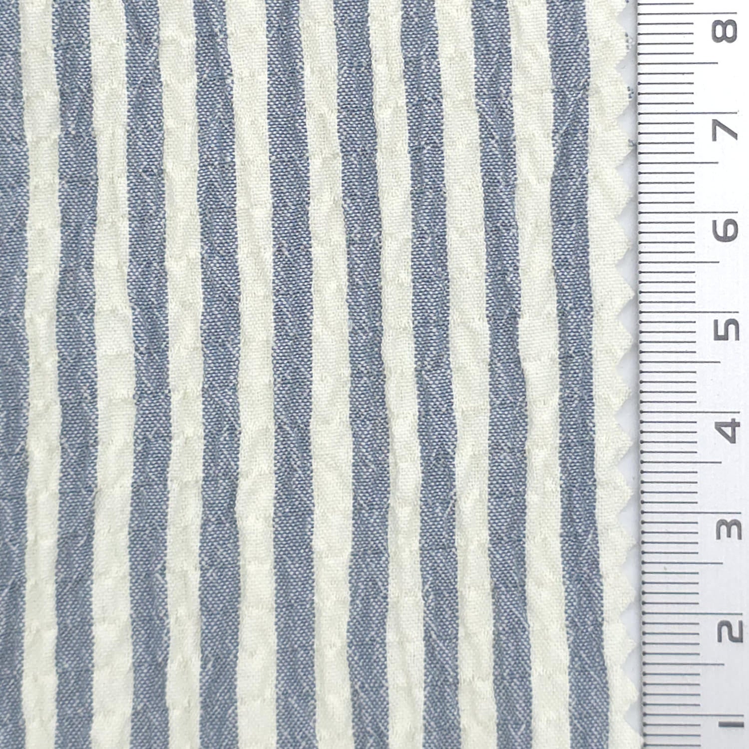 Stripe Polyester Rayon Woven Fabric - FAB1961 - Light Blue