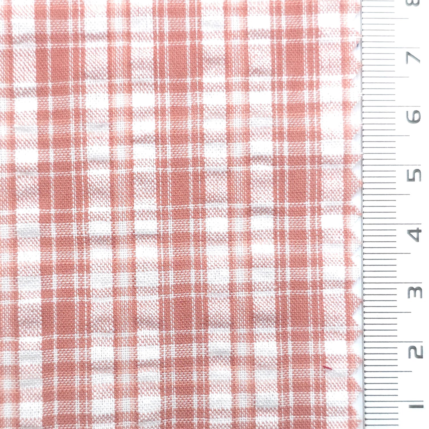 1: Pale Blue-2: Light Blue-3: Navy Blue and Tan-4: Tan with Dark Green-5: Beige - Plaid Cotton Woven Fabric - FAB 1862