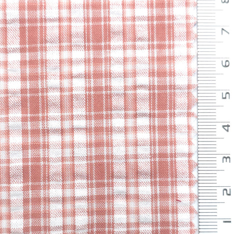 Terra Cotta - Plaid Cotton Woven Fabric - FAB1862