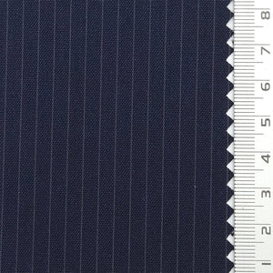 Pin Stripe Plain Polyester Spandex Rayon Woven Fabric - FAB1783 - Navy blue