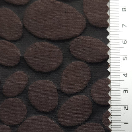 Dot Jacquard YarnDyed Polyester Woven Fabric - FAB1623 - 1.Mustard-2.Grey Pink-3.Red-4.Green-5.Navy-6.Brown-7.Black 