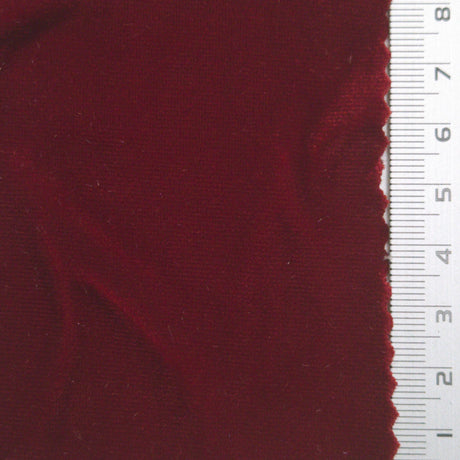 Solid Stretch Velvet Spandex Polyester Knit Fabric | FAB1584 | 1.Wine, 2.Beige, 3.Grey, 4.Green, 5.Pink, 6.Red, 7.Brown, 8.Purple, 9.Navy, 10.Royal by Fabricis.com #