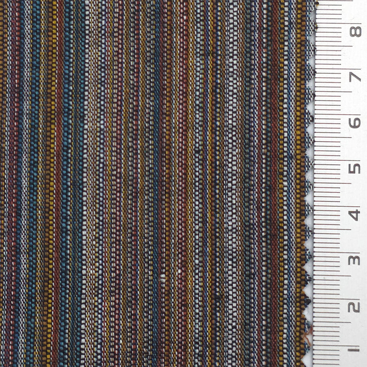 Charcoal Textured Stripe Cotton Woven Fabric - FAB1825