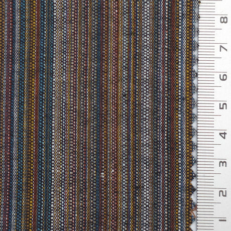 Charcoal Textured Stripe Cotton Woven Fabric - FAB1825