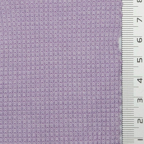 Solid Waffle Spandex Rayon Polyester Knit Fabric - FAB1809 - 1.Dusty pink-2.White-3.Gray Pink-4.Gray Blue-5.Beige-6.Lilac-7.Red-8.Green-9.Yellow-10.Purple 