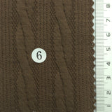 Medium Brown - Cable Jacquard Poly Span Knit Fabric - FAB1857