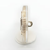 Modern Designer Button, 23mm, Gray Stone & Crystal, Geometric Design, Shank - FBTN256 - Gold / 23mm 