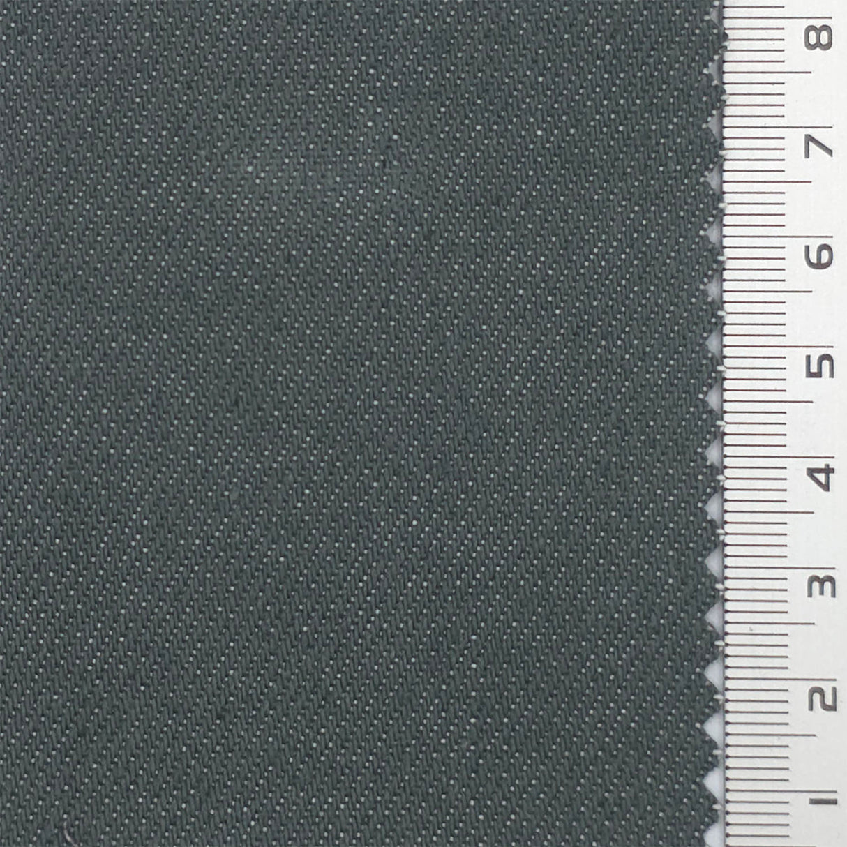 Forest Green Fake Denim Cotton Poly Woven Fabric - FAB1838