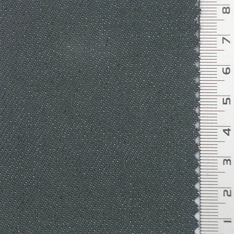 Forest Green Fake Denim Cotton Poly Woven Fabric - FAB1838