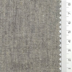 21 Count Solid Plain Linen Cotton Woven Fabric - FAB1785 - Black gray