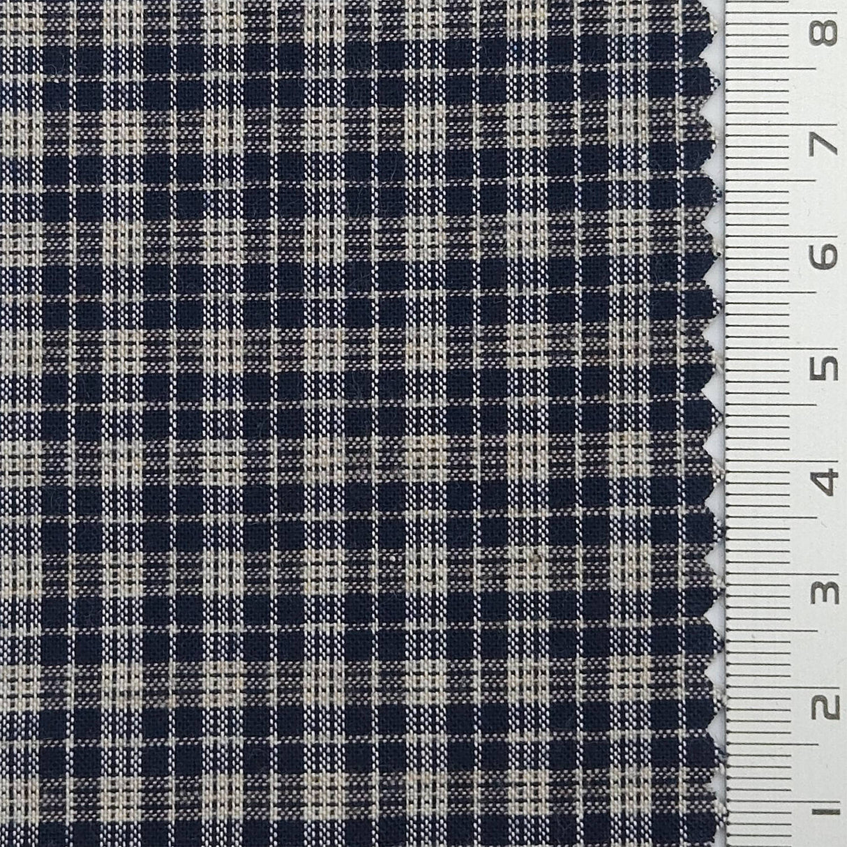 Check YarnDyed Cotton Woven Fabric - FAB1799 - Navy/Gray Plaid