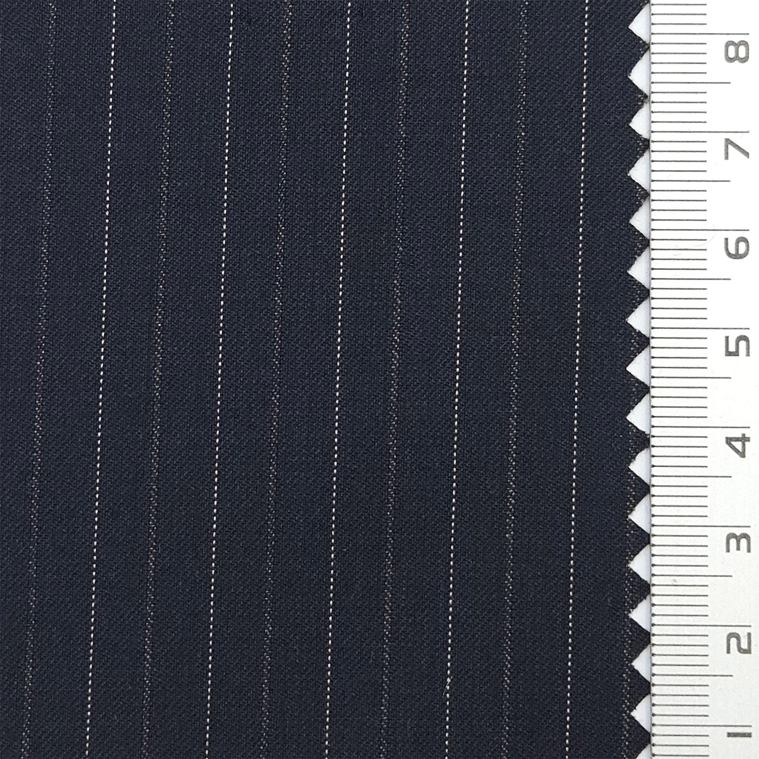 Pencil Stripe Plain Rayon Spandex Polyester Woven Fabric - FAB 1782 - 6.Dark Navy