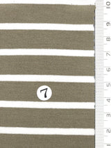 Solid Stripe Jersey Rayon Spandex Knit Fabric - FAB1726 - 1.Blue-2.Navy-3.Black-4.Red-5.Mellange-6.Olive-7.Dusty Pink-8.Red-9.White/Pink-10.White/Blue 
