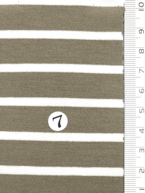 Solid Stripe Jersey Rayon Spandex Knit Fabric - FAB 1726 - 6.Olive