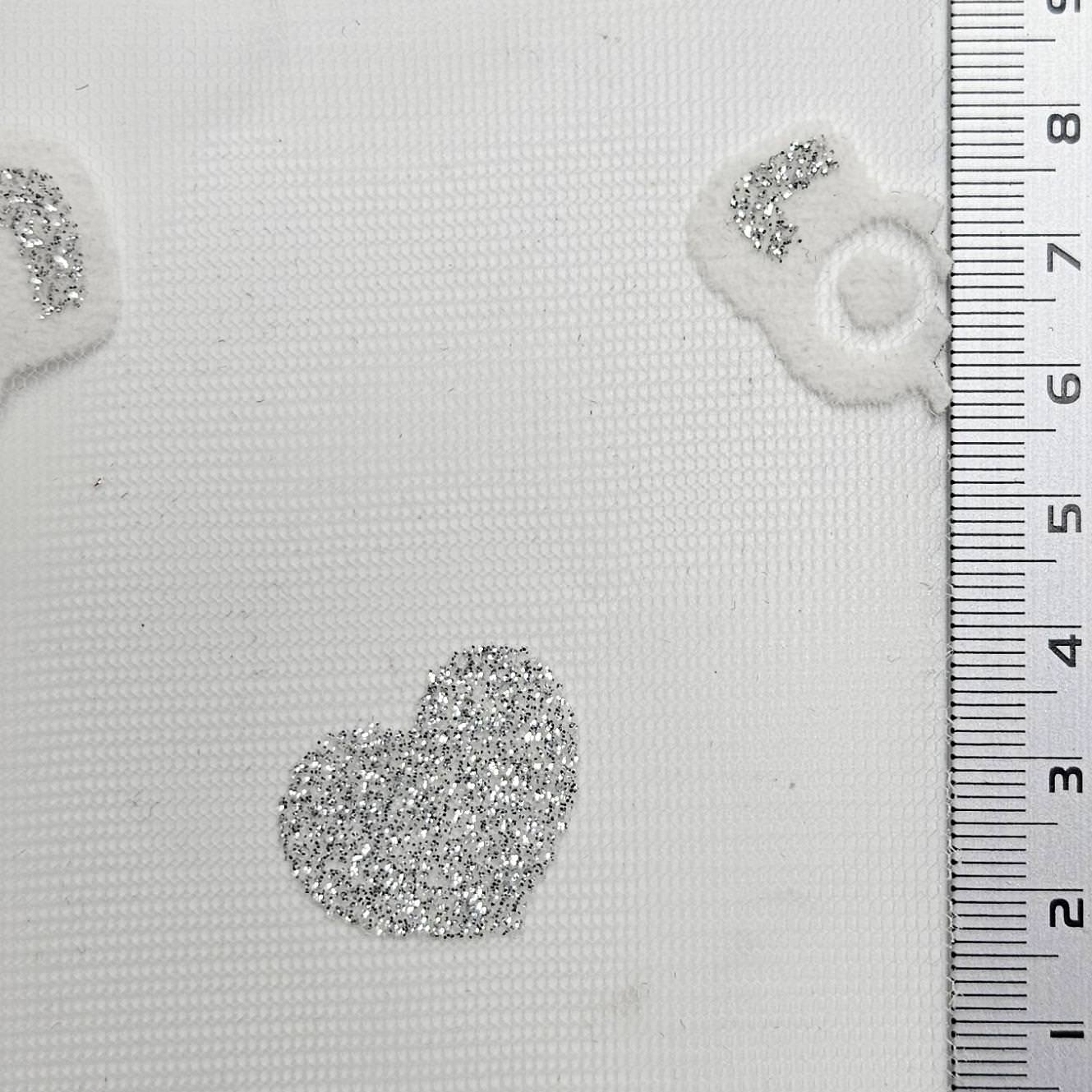 1.Red-2.Green-3.Pink-4.PInk-5.Mint - Coversational Flocked Mesh Metallic Polyester Knit Fabric - FAB 1611