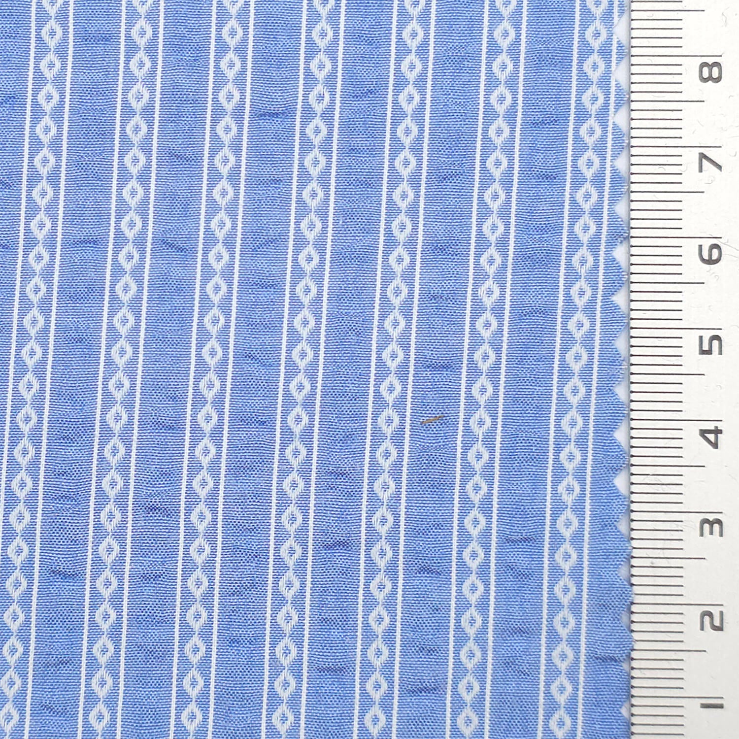 Stripe Jacquard Cotton Polyester Woven Fabric - FAB 1820 - 6.Royal Blue